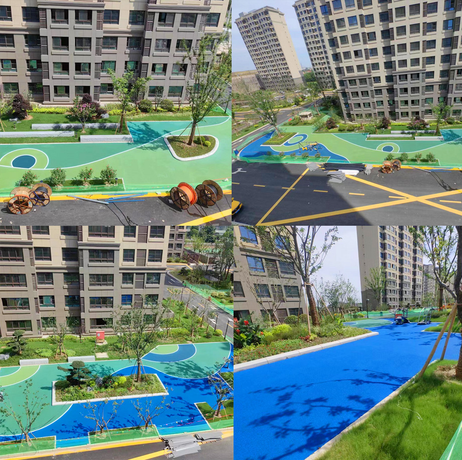上海九亭小区休闲健身场地epdm塑胶跑道示例图